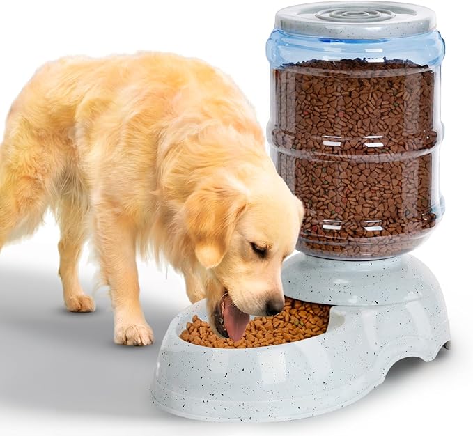 Kenond 11L Gravity Automatic Dog Feeder, Dog Food Dispenser for Large Breed | Wide Mouth, Easy to Clean/ Gravity Filled/ Large Capacity/ Multi Pet Home