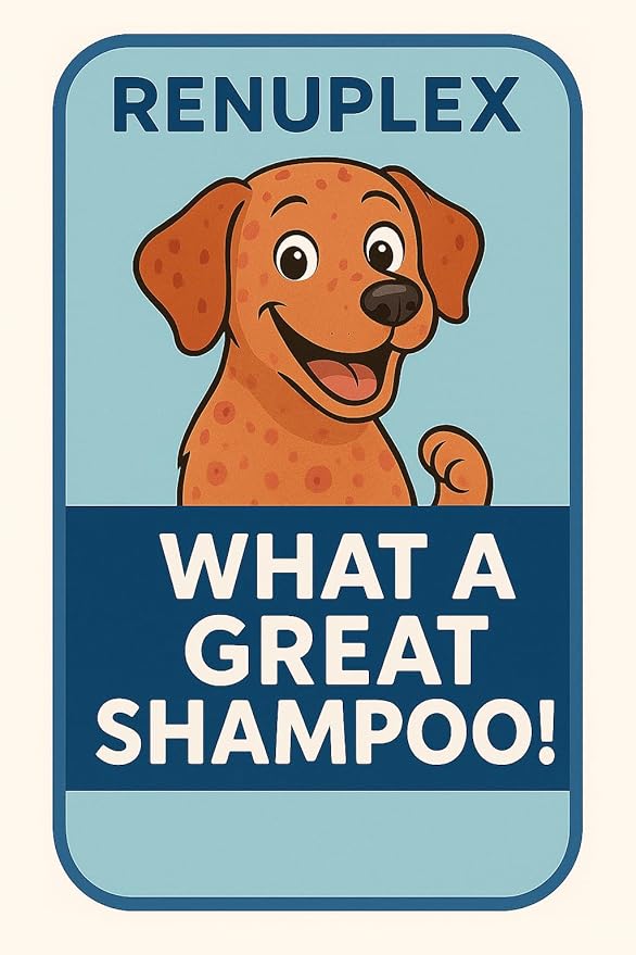 RenuPlex Extra Strength Dog Shampoo - Supports Skin Problems. Unconditional Guarantee. Made in USA