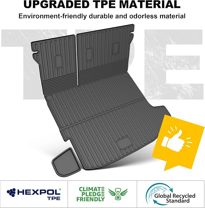 TTX LIGHTING Cargo Liner & Backrest Mat for 2024 2025 2026 Chevy Trax - Custom Fit Trunk Mat for Chevrolet Trax 2024-2026 All Weather Waterproof Car Accessories