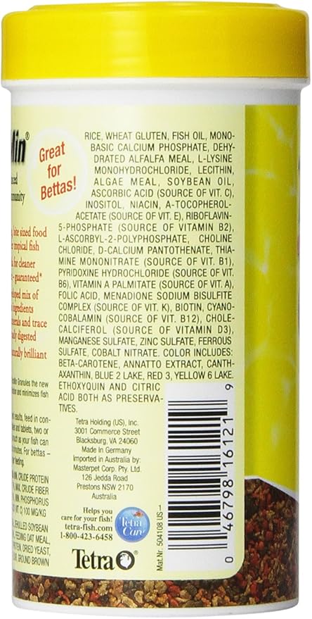 Tetra TetraMin Tropical Granules 3.52 Ounces, Nutritionally Balanced Fish Food (Pack of 2)