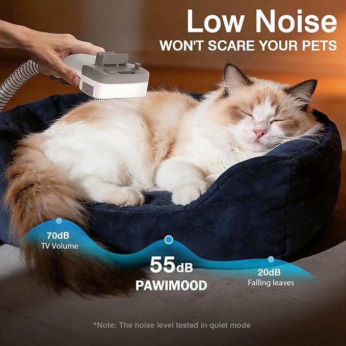 Dog Grooming Vacuum, 13000Pa & 2L Dust Cup & <55dB, 5-in-1 Self-Cleaning Pet Hair Vacuum with Spray Brush for Shedding, Quiet Deshedding Kit for Dogs Cats | self-cleaning with spray brush for shedding,Quiet <55dB,Includes clipper & steam brush,Home gro...