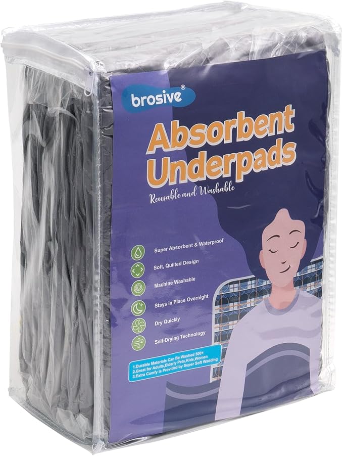 Waterproof Pads for Bed 24x36 Inch( 4pack),Incontinence Pads for Bed,Washable Bed Pads,Washable Incontinence Pads for Kids,Adults,Elderly,Pets,Bed Wetting Pads,Washable Bed Pads for Adults