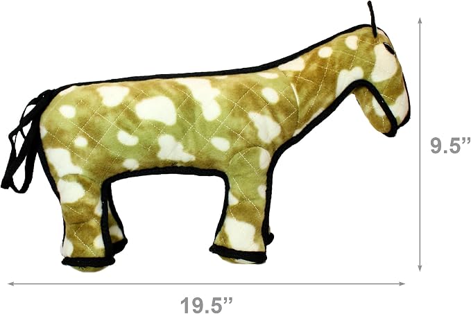 TUFFY® : 2 Pack Horse Dog Toy: Ultra Durable Plush Toy with Multiple Layers & Reinforced Seams, Washable and Floats, Original Construction