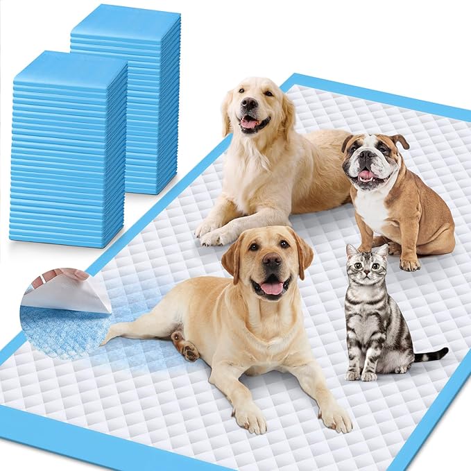 iweepet Enormous 37"x 54" Dog Training Potty Pads, Super Absorbent & Leak-Proof 6 Layers Puppy Pads 30 Counts, Disposable Dog Pee Pads Extra Large for Puppy, Surgery, Older, Cats, Rabbits