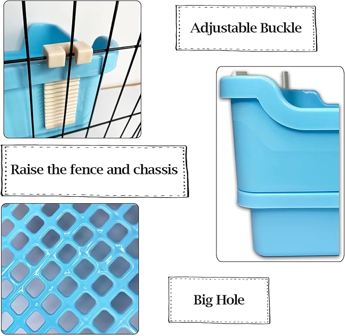 kathson Extra Large Rabbit Litter Box Trainer Rabbit Toilet Small Animal Potty Bunny Litter Pan Box for Adult Guinea Pig Rats Chinchilla Ferret Galesaur (Pink)