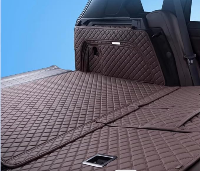 Car Trunk Mat Compatible with BMW X5 2014-2018 5 Seat- All Weather & Season, Large Coverage, Cargo Liner Trunk Replacement (Coffee
