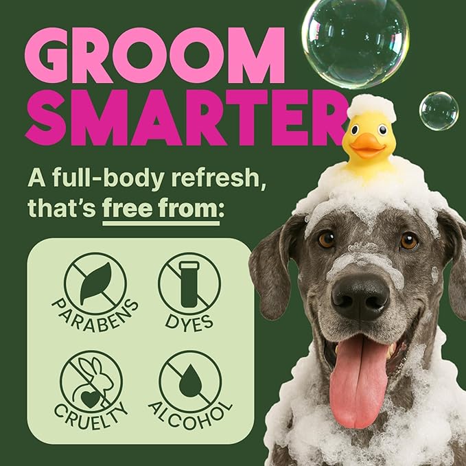 TropiClean Deodorizing Dog Shampoo for Smelly Pets, Professional Dog Shampoo, Long Lasting Odor Control, Puppy Safe, USA Made, Berry Scent, 1 Gal