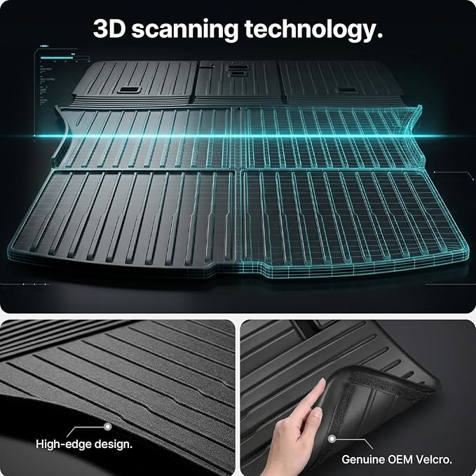 for Tesla Model Y Juniper 5-Seat Rear Trunk Mat with Backrest Mats All-Weather Seat Back Cover Seatback Liner TPE Interior Accessories 2025 2026 New