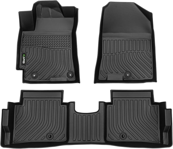 HAFIDI® Floor Mats Fit for 2017-2020 Hyundai Elantra (Not Fit Elantra GT) All Weather Protection TPE Anti-Slip Automotive Floor Liners, Fits 1st & 2nd Row Full Set Custom Accessories, Black