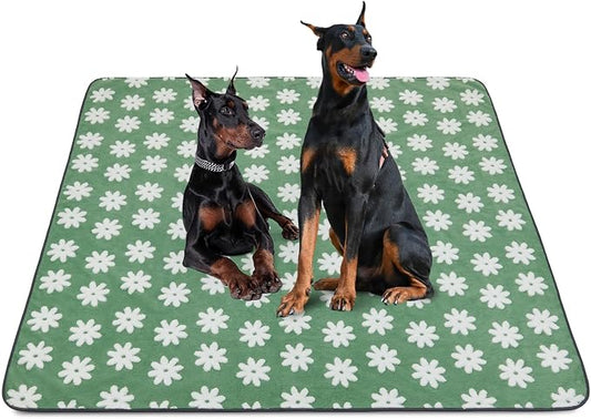 LOOBANI Extra Large Washable Puppy Pads for Incontinence 72"x72",1 Pack | Soft Reusable Dog Playpen Mat, Fast Absorbent, Non Slip, Waterproof And Leakproof For Floor, Crate, Potty Training