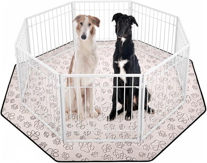 Reusable Puppy Pads, Washable Pee Pads, Leakproof 71"x 71" | Extra Large Absorbent Dog Pads With Waterproof Non-Slip Backing For 8 Panel Playpens, Kennels, Indoor Potty & Puppy Training