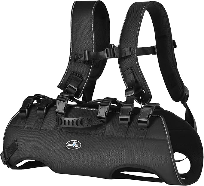Wakytu Dog Lift Harness Sling Carrier for Dogs Hind Leg Stair Support | Old,Disabled, Joint Injuries, Arthritis, Large Dogs Up and Down Stairs, Cars(33-66 LBS)