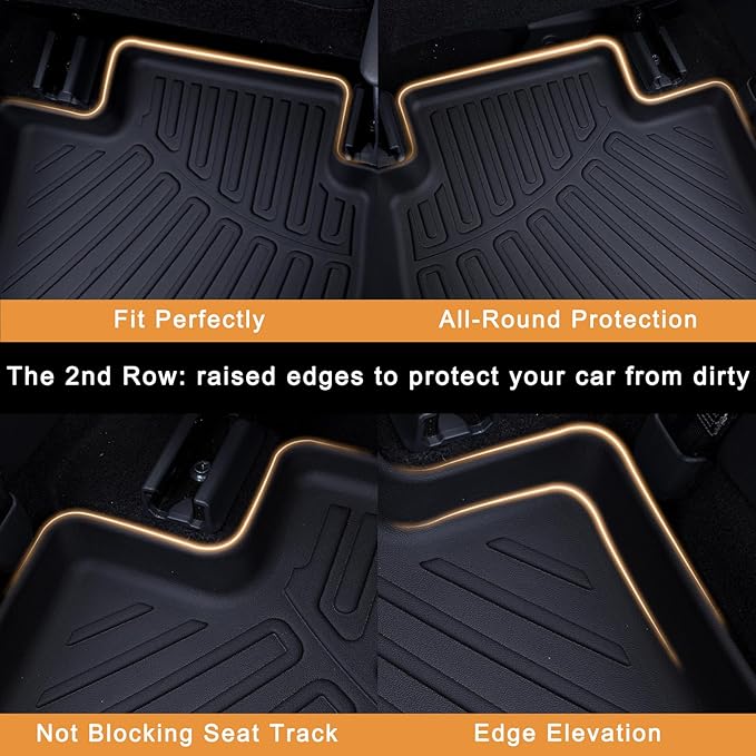 Floor Mats for 2023-2025 2026 Kia Sportage (Only Fit Gas) & Cargo Mat & Backrest Mat. TPE All Weather Protection Floor Liners with Cargo Liner Covering The Backrest Full Set Accessories