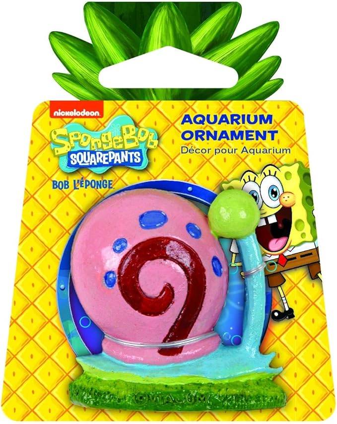 Penn-Plax Officially Licensed Spongebob Squarepants Aquarium Ornament – Gary (Mini/Small Size) – Perfect for Freshwater and Saltwater Tanks