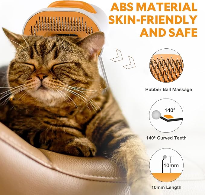 Cat Dog Grooming Vacuum Kit with Brush, Low-Noise Pet Hair Shedding Trimming Grooming for Indoor Cats Dogs, 4 in 1 Pet Vacuuming Groomer for Long or Short Haired Kitten Accessories(White)