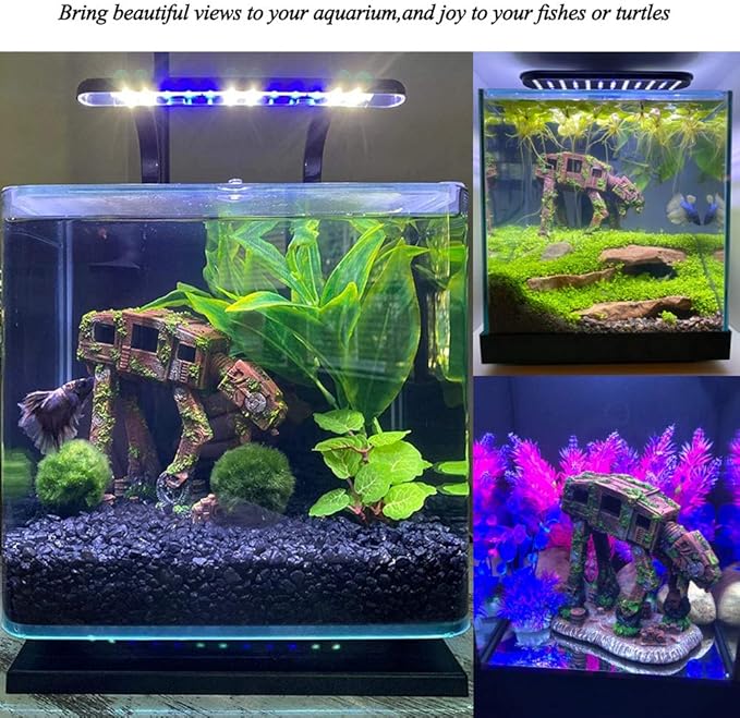 fazhongfa Fish Tank Decorations Star Wars Aquarium Accessories Small to Large Fish Tank Resin Decor for Betta Goldfish Hideouts Cave Hide Ornament Backgrounds (at-Large)