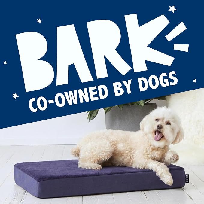 BarkBox Orthopedic Dog Bed - Medium | with Memory Foam - Comfortable, Durable & Machine Washable Pet Bed - Navy