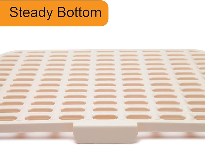 CalPalmy X-Large Rabbit Litter Box with 10PCS Bonus Pads, Drawer, Corner Toilet Box 17.3" x 13" and Bigger Pet Pan for Adult Guinea Pigs, Chinchilla, Ferret, Galesaur, Small Animals