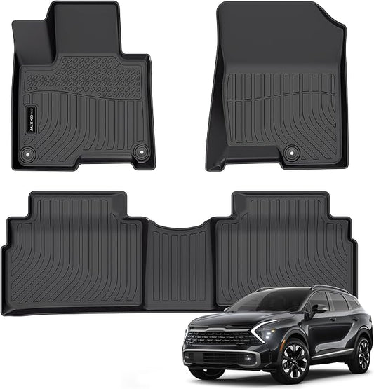 Auxko All Weather Floor Mats Fit for Kia Sportage 2023 2024 2025 2026 Plug in Hybrid TPE Rubber Liners Sportage Accessories All Season Guard Odorless Anti-Slip
