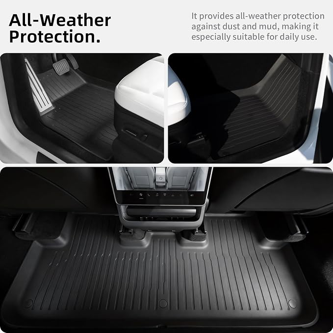 6 Pcs Liners for Tesla Model Y Juniper Accessories New 2025 2026(Not Fit Standard) All Weather Floor Mats Front Frunk Rear Trunk Mats Cargo Liner TPE Anti-Slip 5-Seater