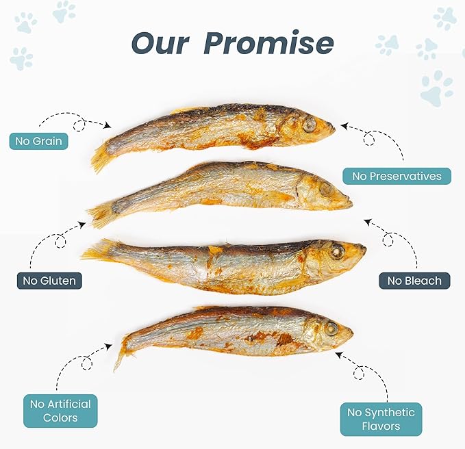 Gluten Free Herring Dried Fish Pet Treats Pure Wild-Caught & Single Ingredient Snack Healthy Dog Treats, Made in Alaska Just The Rich in Protein Fish & Nothing Else (3.5 Oz Bag)