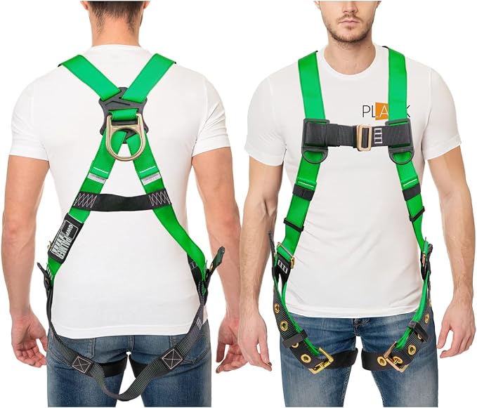 Construction Harness 5 Point Adjustment, Back D-Ring, Grommet Legs, Multiple Styles I OSHA ANSI Compliant