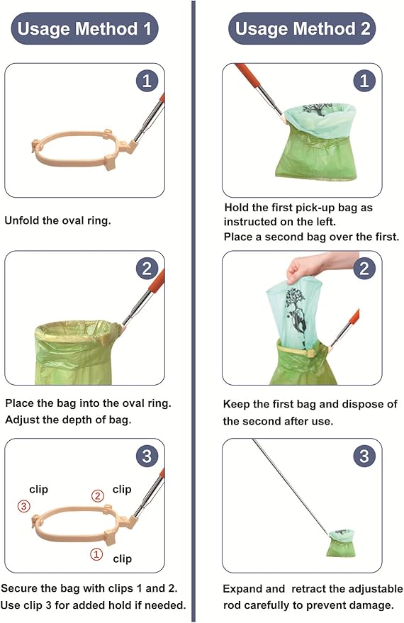 Pooper Scooper – Hands-Free, Bend-Free Dog Poop Catcher, No Cleaning Needed, Portable Dog Waste Pickup Tool for Yard & Walks