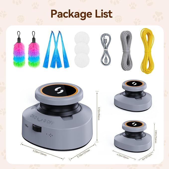 Jripae Automatic Interactive Cat Toys for Indoor Cats with DIY Chase Track | Adjustable Speed, Rechargeable Electric Moving Treadmill Self-Play Exercise Toy with Feather for Bored Kittens & Adult Cats