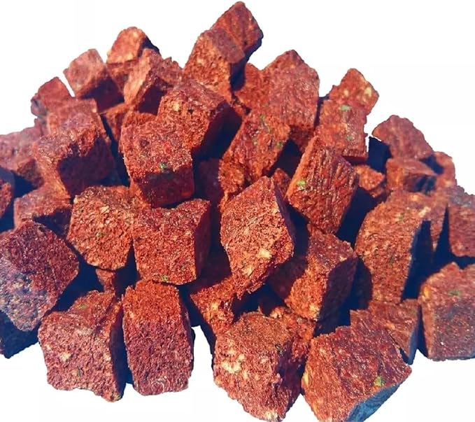 Aquatic Foods Inc. Freeze Dried Beef Heart Mix of Beef Heart, Shrimp, Spinach, Nori, Natural Astaxanthin (Natural Color Enhancer for Fish) for Discus, Cichlids All Tropical and Marine Fish - 10gram