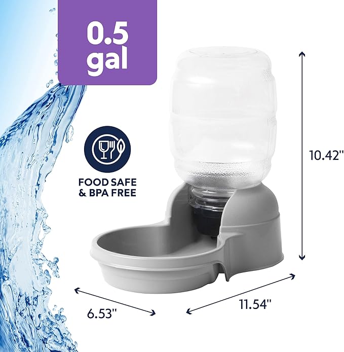 Distributeur d'eau pour chiens et chats Aspen Pet LeBistro, fabriqué aux États-Unis