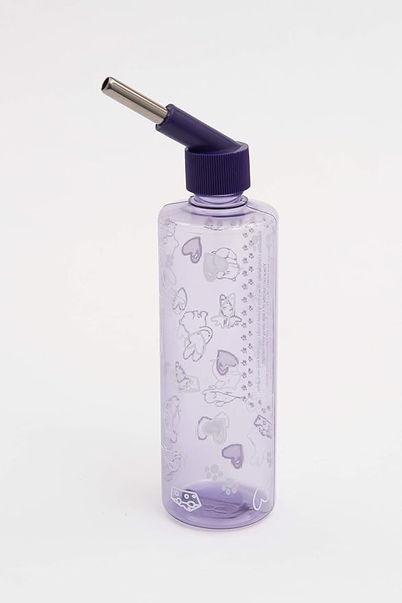 Lixit Standard Cage Water Bottles for Rabbits, Ferrets, Guinea Pigs, Hamsters, Rats, Mice and Other Small Animal's (16 Ounce, Clear)