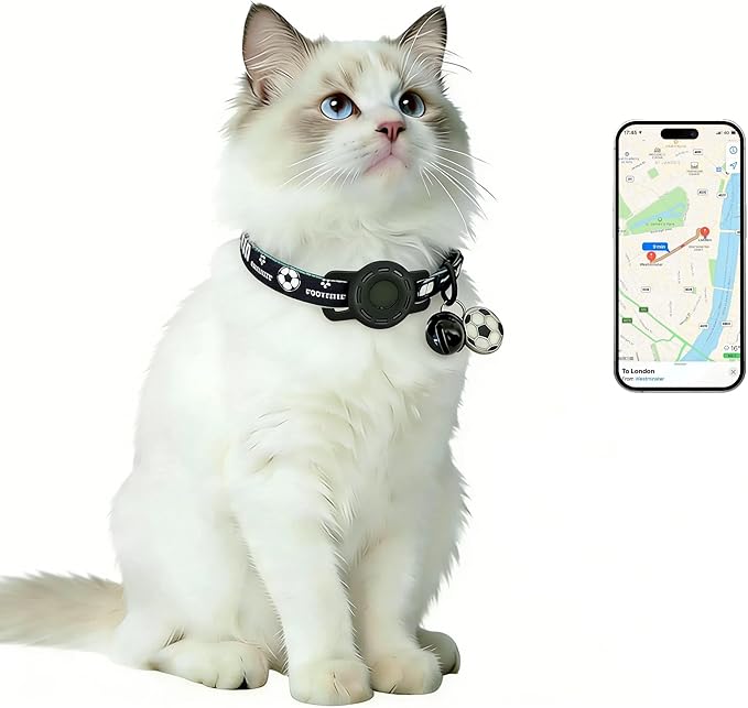 GPS Collar for Cats,Pet Tracker (Android Only) Smart tag,Waterproof Compatible with Google Find My,No Monthly Fee,Advanced Tracking Solution Smart Collar for Pet Safety Ideal Small Large Cats