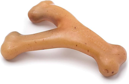 Jouet à mâcher résistant Benebone Wishbone pour chiens destructeurs, saveur poulet, fabriqué aux États-Unis, petite taille, pour toutes les races