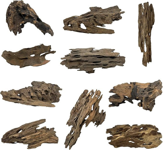 10 PCS Natural Honeycomb Wood 2-4", Porous Aquarium Driftwood, Cholla Wood Shrimp Shelter Breeding Cave, Shrimp Dragon Wood for Fish Tank, Aquascaping, Reptile, Terrarium Decor