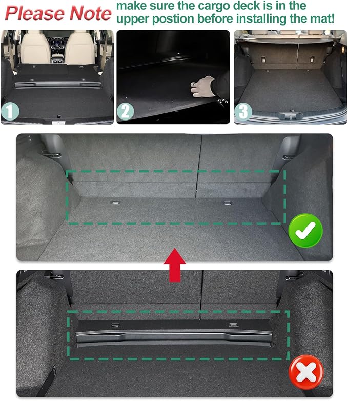 All Weather Cargo Liner Fit for 2020-2022 Honda CR-V (Only for Hybrid) - Custom Fit TPE Rubber Trunk Mat Accessories for Honda CRV Hybrid 2020-2022