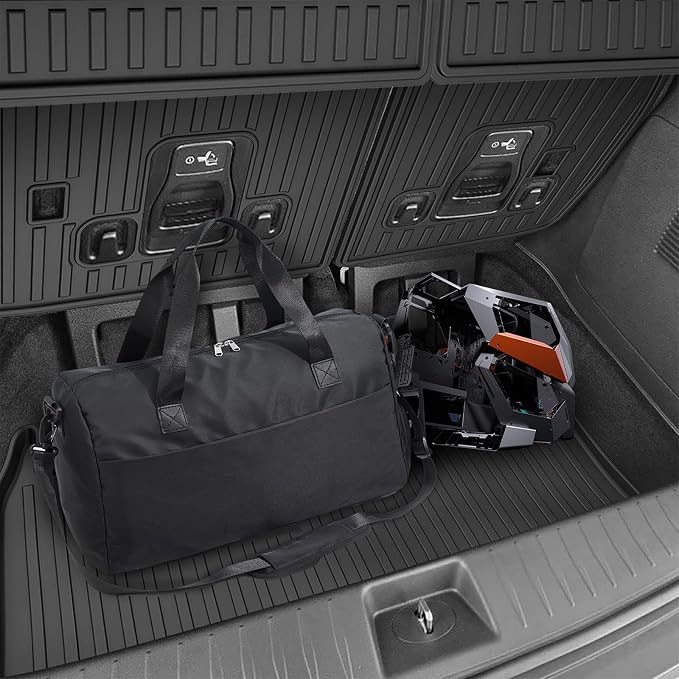 7PCS Cargo Mat for Kia Carnival 2022-2026 / Carnival Hybrid 2025 2026 Cargo Liner with Backrest Mat TPE All Weather Trunk Mat 3rd Row Back Seat Cover Protector 2025 Carnival Accessories