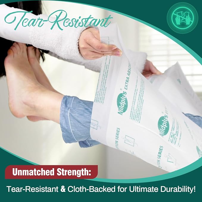 MILDPLUS Heavy Duty Underpads 36"X36", 40 Count, Ultra Absorbent Chucks 150Grams Tear-Resistant Bed Pads Disposable Incontinence Pads for Adults, Kids or Pets (Discreet Packaging)
