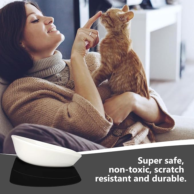 Bulldog Bowl Anti-Slip Dog Cat Dish Detachable Rubber Dog Bowl Pet Sterile Tilted Pet Feeder Slope Base