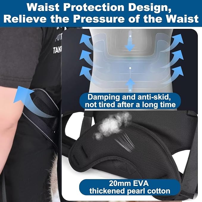 Dog Backpack Carrier for Medium Large Dogs Emergency Backpack(66-88LBS) | Old, Disabled, Joint Injuries, Arthritis, Rehabilitation Carrier Nail Trimming, Senior Dogs Up and Down Stairs, Cars