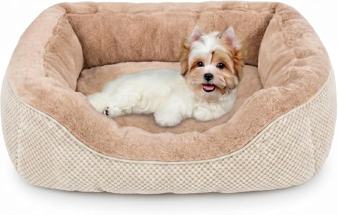 Small Dog Bed for Small Dogs, Orthopedic Warming Soft Calming Sleeping Durable with Anti-Slip Bottom