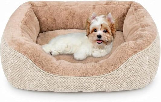Small Dog Bed for Small Dogs, Orthopedic Warming Soft Calming Sleeping Durable with Anti-Slip Bottom