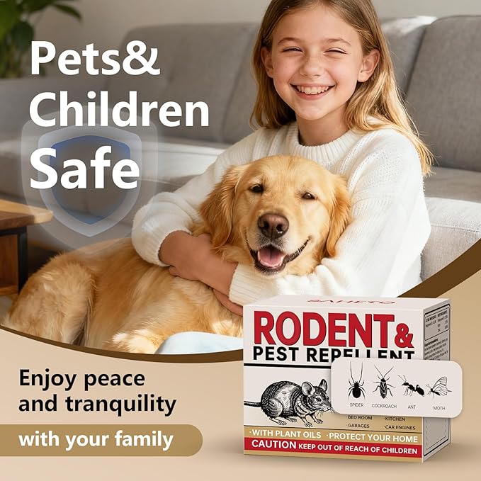 Mouse Repellent 35 Balls, Peppermint Rodent Repellent for Indoor & Outdoor Use, Long-Lasting Safe Mice Deterrent, Natural Effective Moth Balls for Rodent Control for Home, Car & Garden