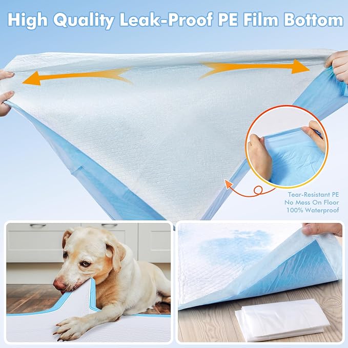 Puppy Pads XXXL 31"x 55" 40 Count,Pee Pads for Large Dogs & Multi-pet Families, Disposable Pet Training Pads for Doggie,Cat , Incontinence Underpads Ultra Absorbent & Quick-Dry, Leakproof Potty Pad
