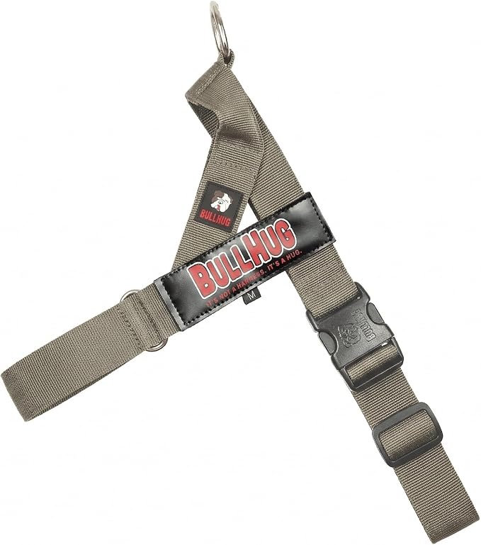 Adjustable Dog Harness– No Pull, No Choke – for English Bulldogs, French Bulldogs, Pugs & Broad-Chested Breeds – Easy, Safe Walks (Taupe Medium)