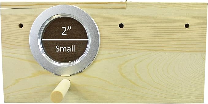 Sturdy Nest Box (S) - Cage Attachment, Hinged Lid, Perching Ledge - for Sugar Glider, Squirrel, Rat, Finch, Parakeet, Lovebird, Parrotlet, Lovebird, Canary, Cockatiel, Other Birds & Small Pets