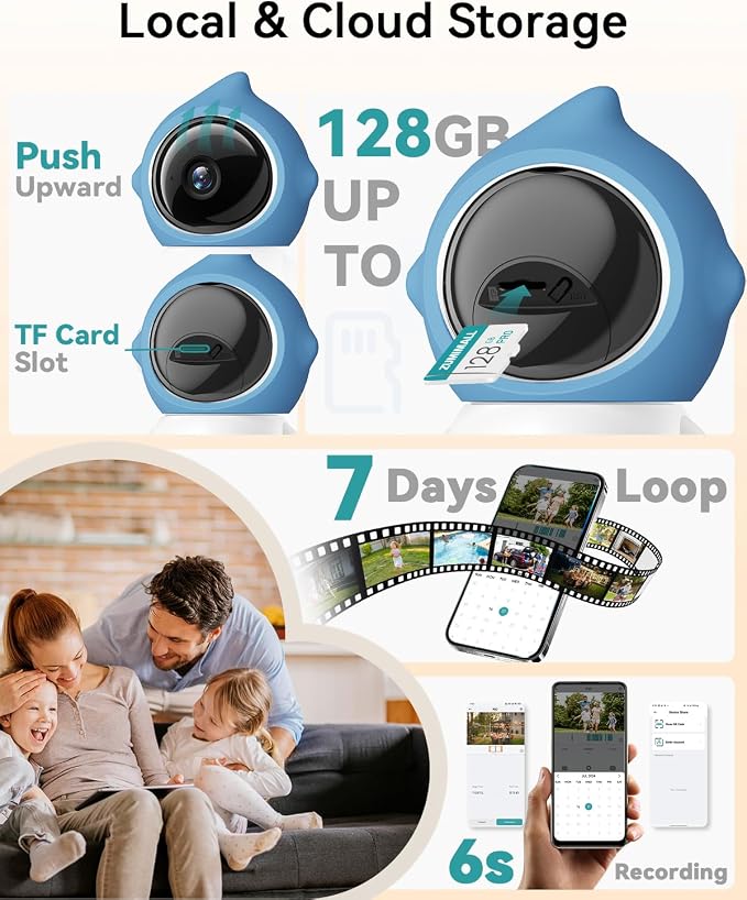 ZUMIMALL Pet Camera with Laser Toy, 2K WiFi Dog Cat Camera with Phone App | Features auto tracking, AI/PIR smart pet detection, 2-way talk, privacy protection, 2k camera with laser, Supports Alexa