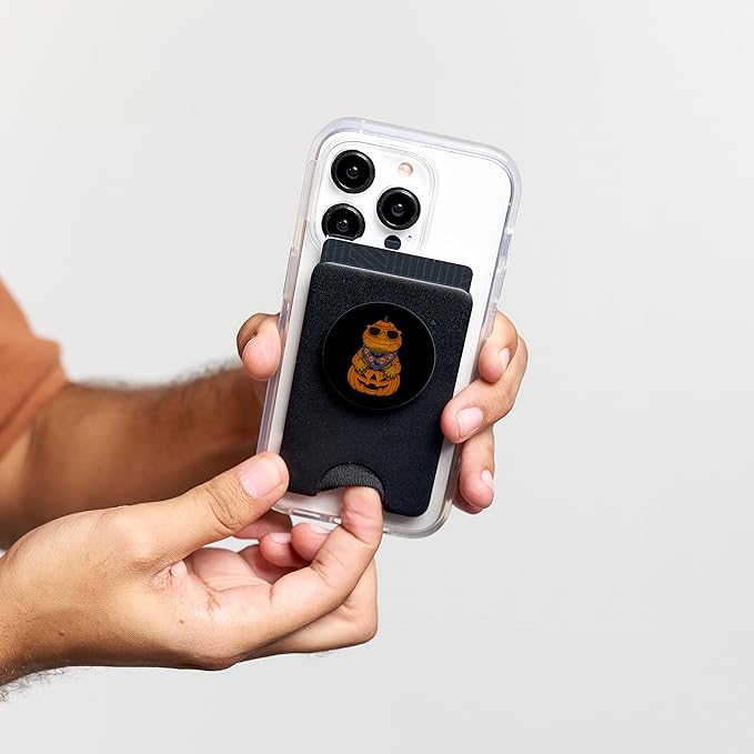 Spooky Uromastyx Pumpkin Halloween PopSockets PopWallet for MagSafe