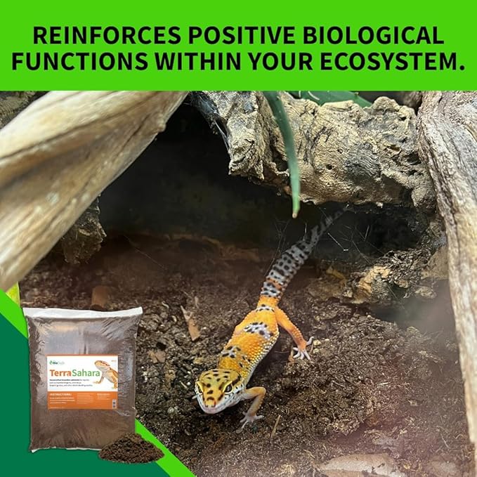 The Bio Dude Terra Sahara Bioactive Reptile Substrate 36 quarts for terrariums and vivariums. Bioactive Substrate for Bearded Dragons, Uromastyx, Leopard Geckos and More!
