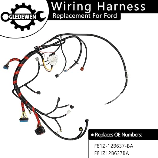 Engine Wiring Harness 7.3 L, Compatible with 1999 Ford F250 F350 Super Duty | Fit for 99 Ford F450 F550 Super Duty Powerstroke Diesel, F81Z-12B637-BA, Stand Alone Wire Harness, Build Before 12/7/1998
