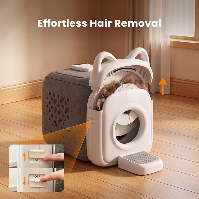 Pro Automatic Cat Self Groomer with 6 Flexible Grooming Brushes